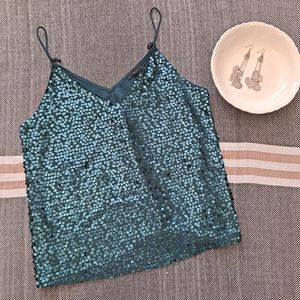 Forever 21 Sequin Spaghetti Strap Tank Top